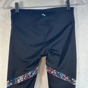 Joy‎ Lab Womens Black Geometric Floral Mesh Leggings Extra Small thumbnail 6