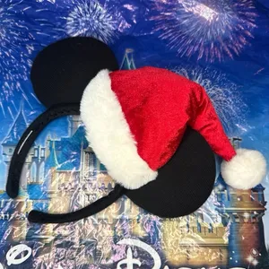 Disney parks Christmas Santa clause hat Mickey Mouse ears thumbnail 2