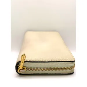 Gucci GG Two Tone Hardware Cream Leather Zip Around Wallet thumbnail 4