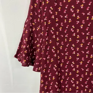 A.N.A Red Floral‎ Long Sleeve Shift Dress M thumbnail 5