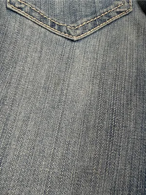 Ariat Denim Blue Distressed Denim Jean Bermuda Skirt 26R thumbnail 8