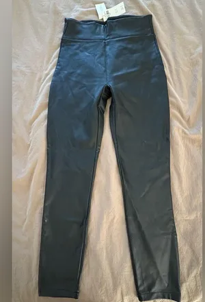 Abercrombie & Fitch Black Leather Leggings thumbnail 1
