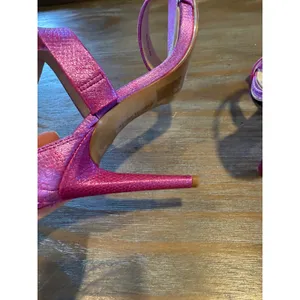 Kenneth Cole‎ Brooke Cross Metallic Purple Snake Heels 6.5 | Strappy Stiletto thumbnail 11