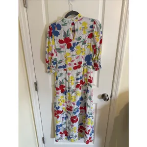 Rixo Target Floral Cascade Ruffle Artsy Maxi Dress Mock Neck Size 6 thumbnail 4