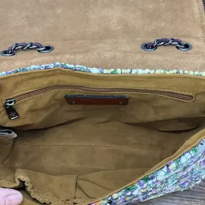 Patricia Nash Lorenza Flap Mauve Plaid & Leather Crossbody/Shoulder Bag‎ thumbnail 9