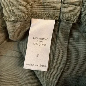 maurices Olive Green Skirt Womens 8 A-Line‎ Button Front Belted Casual Summer thumbnail 4