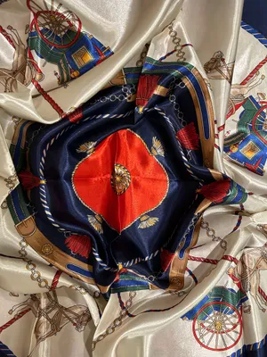 Vintage Regal Carriage&Horse EQUESTRIAN oversized square Silk Scarf 35/35 thumbnail 4