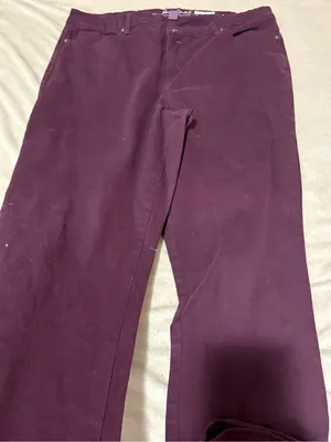 Gloria Vanderbilt Plum Straight-Leg Corduroy Pants thumbnail 1