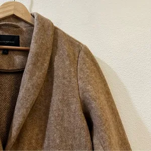 Banana Republic Shawl Collar Coat in‎ Oatmeal Heather Size Small thumbnail 5