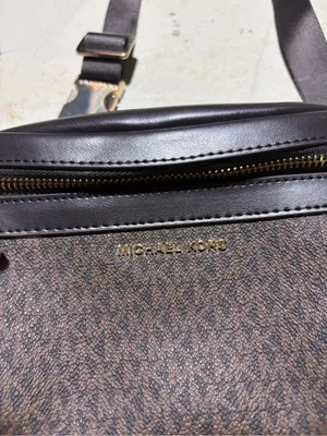 Michael Kors Brown Monogram logo Belt Bag with Gold Hardware thumbnail 2