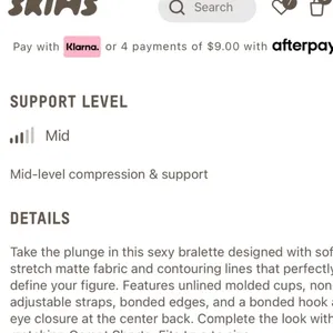Skims bonded (B17) corset plunge bralette XXS in steel NWT thumbnail 4