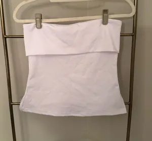 White strapless top thumbnail 1