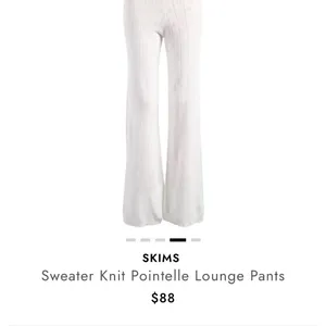 SKIMS White Sweater Knit Lounge Pants NWOT sz S thumbnail 4