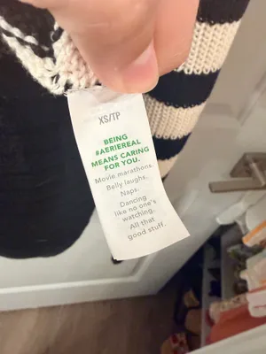 Aerie black and white striped sweater thumbnail 7