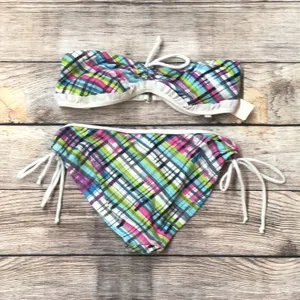Arizona Jeans sz medium multicolor 2pc bathing suit thumbnail 5