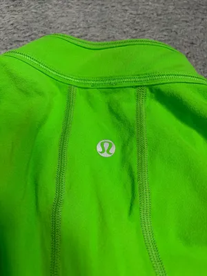 Lululemon bright Green Long Sleeve Quarter-Zip Performance sweatshirt Top 6 thumbnail 9