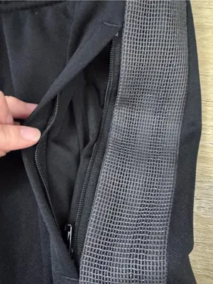 Adidas Black Track Pants with Gray Side Stripes thumbnail 5
