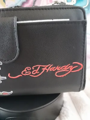 Ed Hardy Y2K Skull Print Crossbody Phone Wallet Bag thumbnail 6