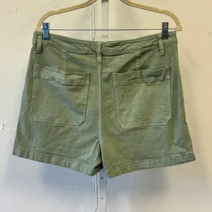 Madewell High Rise Utility Shorts Sage Green Flecked Button Fly L8678 Size 31 thumbnail 2