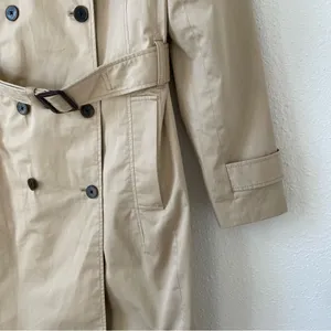 Banana Republic Essential Trench Coat Golden Beige Size Small Water Resistant thumbnail 4