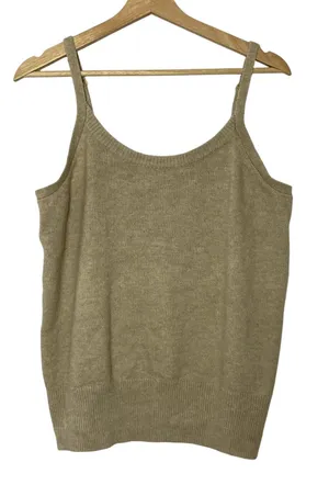Torrid sandy beige knit strap camisole women's size XL adjustable straps ribbed thumbnail 1