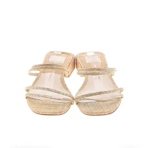 Dolce Vita Haize Block Heel Women's Tan Sandals Strappy Woven Size 8 thumbnail 1