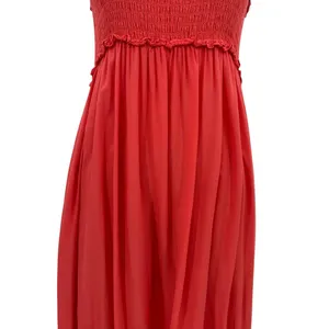 Tuckernuck Pomander Place Shallon‎ Tie Strap Smocked Maxi Dress Coral Size Large thumbnail 3