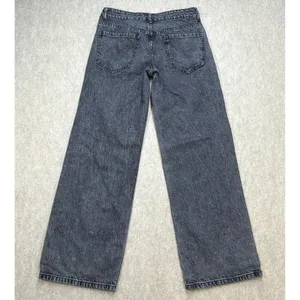 Love Soho Women 4 Gray Acid Wash Y2K Grunge Wide Leg Low Rise Skater Girl Jeans thumbnail 2