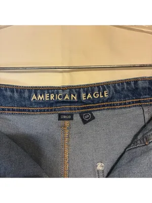 American Eagle Strigid Perfect Denim Bermuda Carpenter Shorts Size 14 thumbnail 3