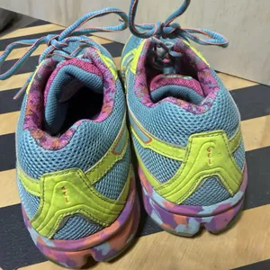 ASICS Gel Frantic 7 Womens 8.5 Running Shoes Neon‎ Multi Color Trainer Lace Up thumbnail 5