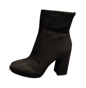 Steve Madden Black‎ Suede Block Heel Ankle Boots – Size 11 thumbnail 1
