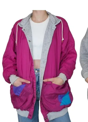 Vintage 80s Reversible Colorblock Windbreaker Jacket thumbnail 1