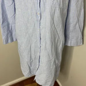 Barbour Seaglow Stripe‎ Cotton & Linen Shirtdress Sz 6 thumbnail 7