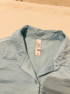 Auden Sleepwear Blue Satin Pajama Set Size M thumbnail 2