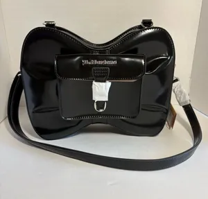 Dr. Martens NWT Vegan Bow Bag Black Goth Punk Y2K Backpack Crossbody Grunge thumbnail 1