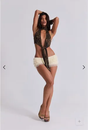 Jaded London Vanilla Rhea Lace Bloomer Shorts thumbnail 3