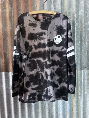 Her Universe Disney Tim Burton Jack Skellington Black Tie Dye Lg Halloween Town thumbnail 1