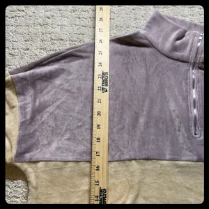 Staccato Pullover Women Large Multicolor Corduroy Quarter Zip Sweatshirt thumbnail 5