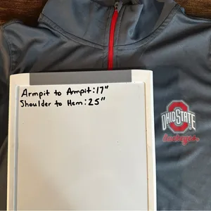 Scarlet & Gray Top Womens Medium Gray The Ohio State Pullover with Thumbhole thumbnail 7