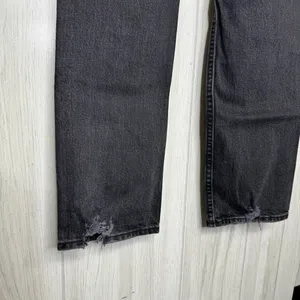 NWT Abercrombie & Fitch Ultra High Rise 90s Straight Jean Black Destroy 24 / 00R thumbnail 8