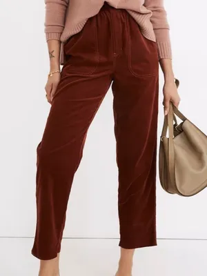 MADEWELL Women's Tapered Huston Pull-On Crop Pants thumbnail 3