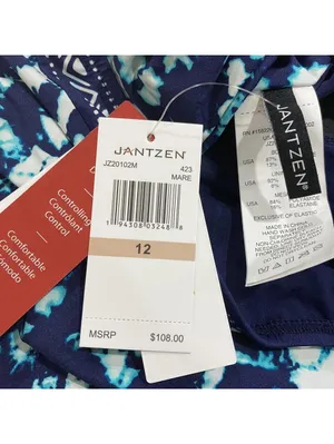Jantzen Mare Tie Dye Wrap Open Back One Piece Swimsuit Size 12 thumbnail 6