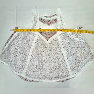 Maurice’s Medium Lace Bib Floral Under Design Flowy Double‎ Layered Tank Top M thumbnail 4