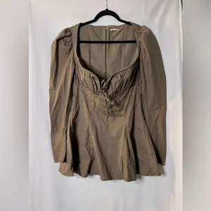 House of CB Carlina Mocha Long Sleeve Mini Dress Size Large thumbnail 4