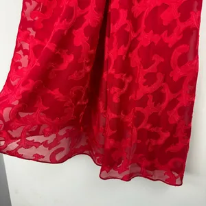 Vtg Victoria’s Secret Red Semi Sheer Slip Dress Sz Medium Babydoll thumbnail 9