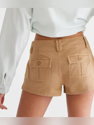 Aeropostale Cargo Low-Rise Twill Shorty Shorts Size 0 thumbnail 3