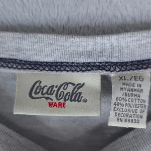 Coca‎ Cola Company Ware Shirt Womens XL Gray Crop Top Long Sleeve thumbnail 7