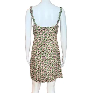 Le Lis Floral Sweetheart Neckline Mini Dress Green Pink Size Small NWT thumbnail 4
