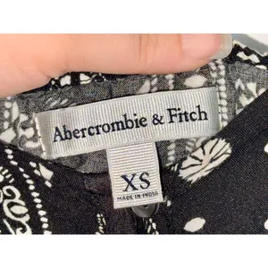 Abercrombie & Fitch Black White Boho Sleeveless Tank Mini Dress Womens Size XS thumbnail 3