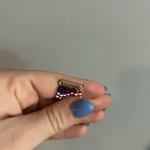 Handmade USA American Flag Beaded Patriotic Fourth of July Blue Red White VTG‎ thumbnail 3